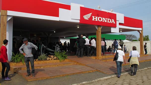 Estande da Honda na Expointer 2014, em Esteio-RS, montado pela LX BR
