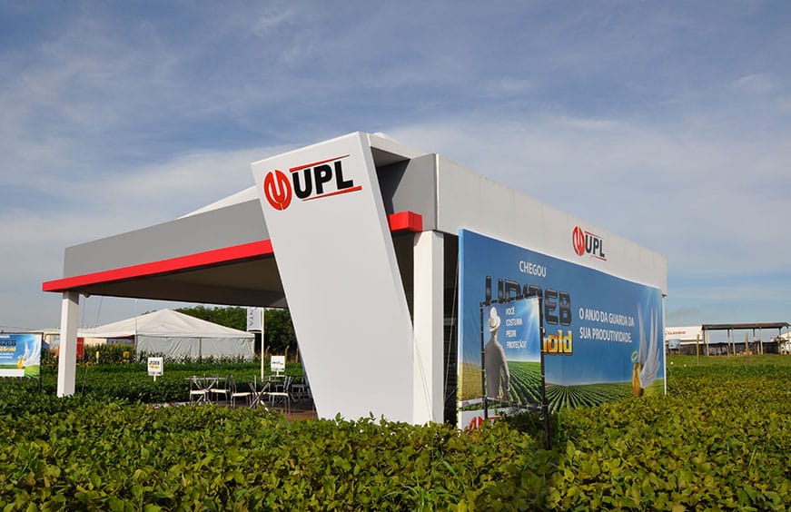 Estande da UPL montado pela LX BR no Primavera Farm Show 2015, em Primavera do Leste (MT)