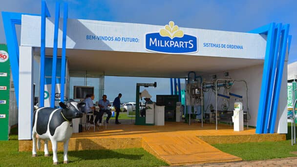 Estande da MilkParts na Tecnoshow Comigo 2015, em Rio Verde-GO, montado pela LX BR