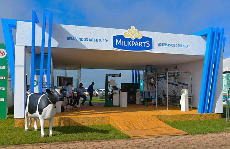 Estande da MilkParts na Tecnoshow Comigo 2015, em Rio Verde-GO, montado pela LX BR