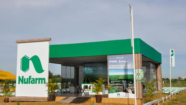 Estande da Nufarm montado pela Laux Brasil no Primavera Farm Show 2015, em Primavera do Leste-MT