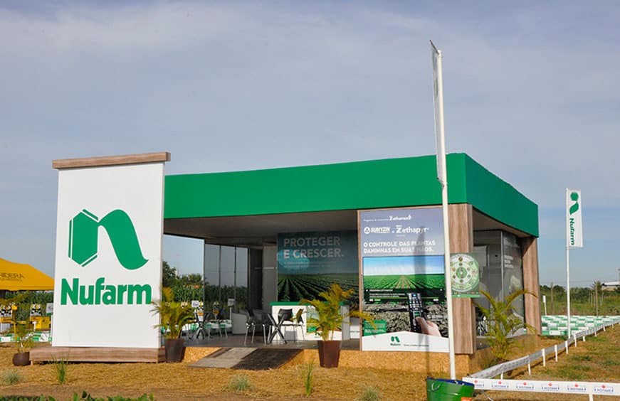 Estande da Nufarm montado pela Laux Brasil no Primavera Farm Show 2015, em Primavera do Leste-MT