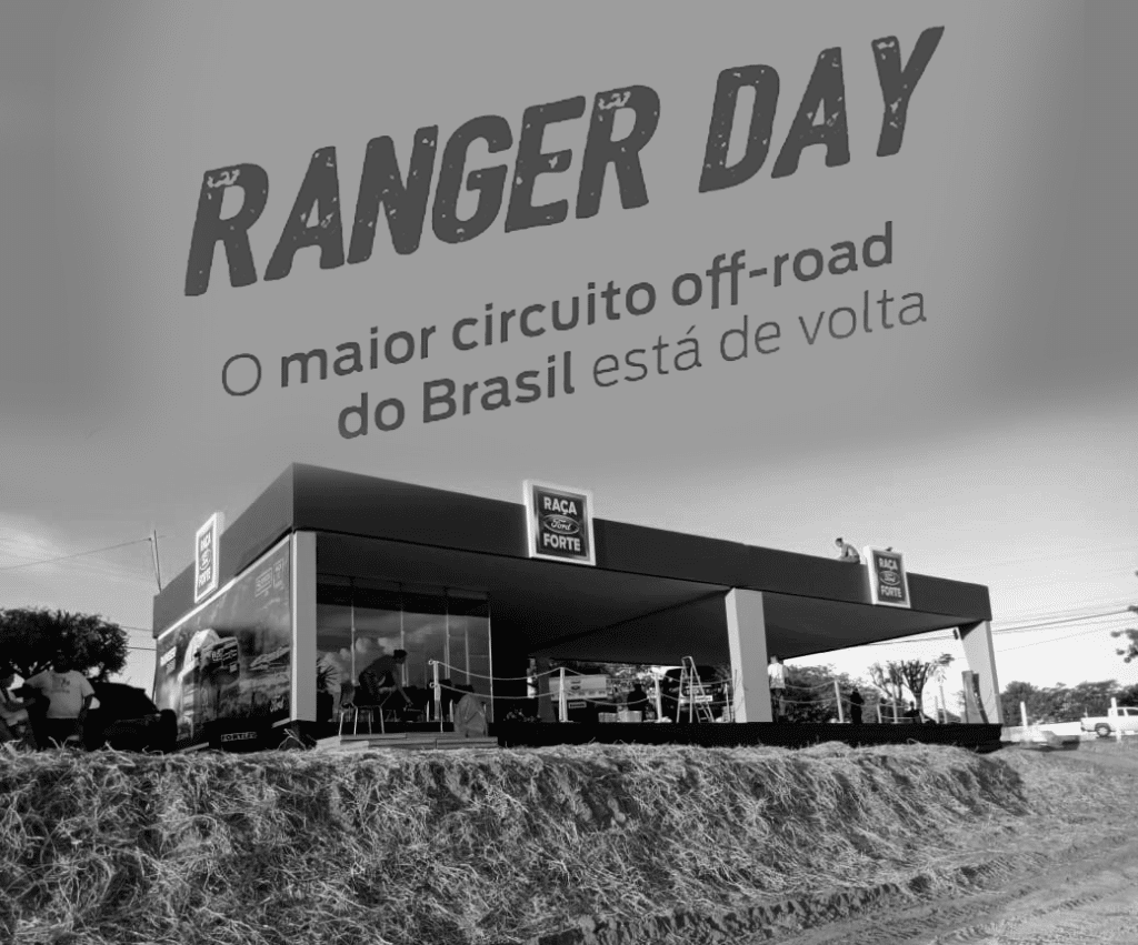 Estande externo da Ford no Ranger Day 2019 montado pela LX BR