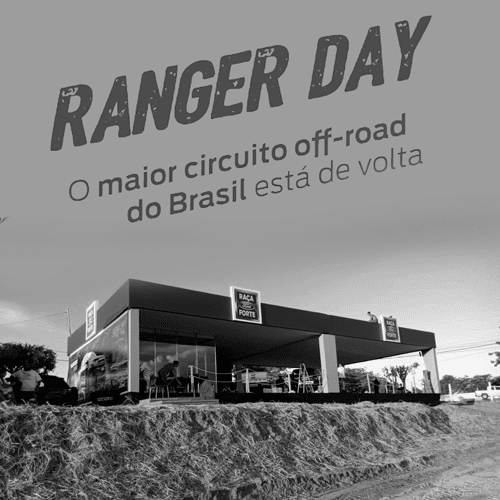 Estrutura do estande Ford Ranger Day 2019 desenvolvida pela LX BR