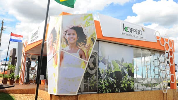 Estande da Koppert montado pela LX BR na Show Rural Coopavel 2016, em Cascavel-PR