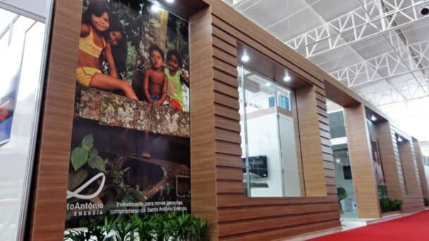 Estande da Santo Antônio Energia na feira FEIRON 2014, em Porto Velho-RO, montado pela LX BR