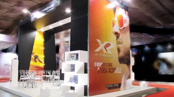 Estande da X-Treme na feira MERCOÓPTICA 2014, em Gramado-RS, montado pela LX BR